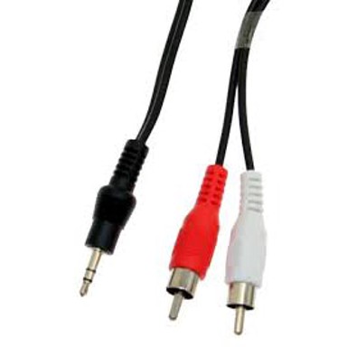 SBOX A/V Program kabel 35 mm M. -> 2 X RCA M. 2 m
